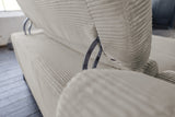 KAWOLA Sofa LAISKA Ecksofa Cord steingrau