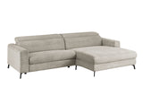 KAWOLA Sofa LAISKA Ecksofa Cord steingrau