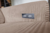 KAWOLA Sofa LAISKA Ecksofa Cord taupe
