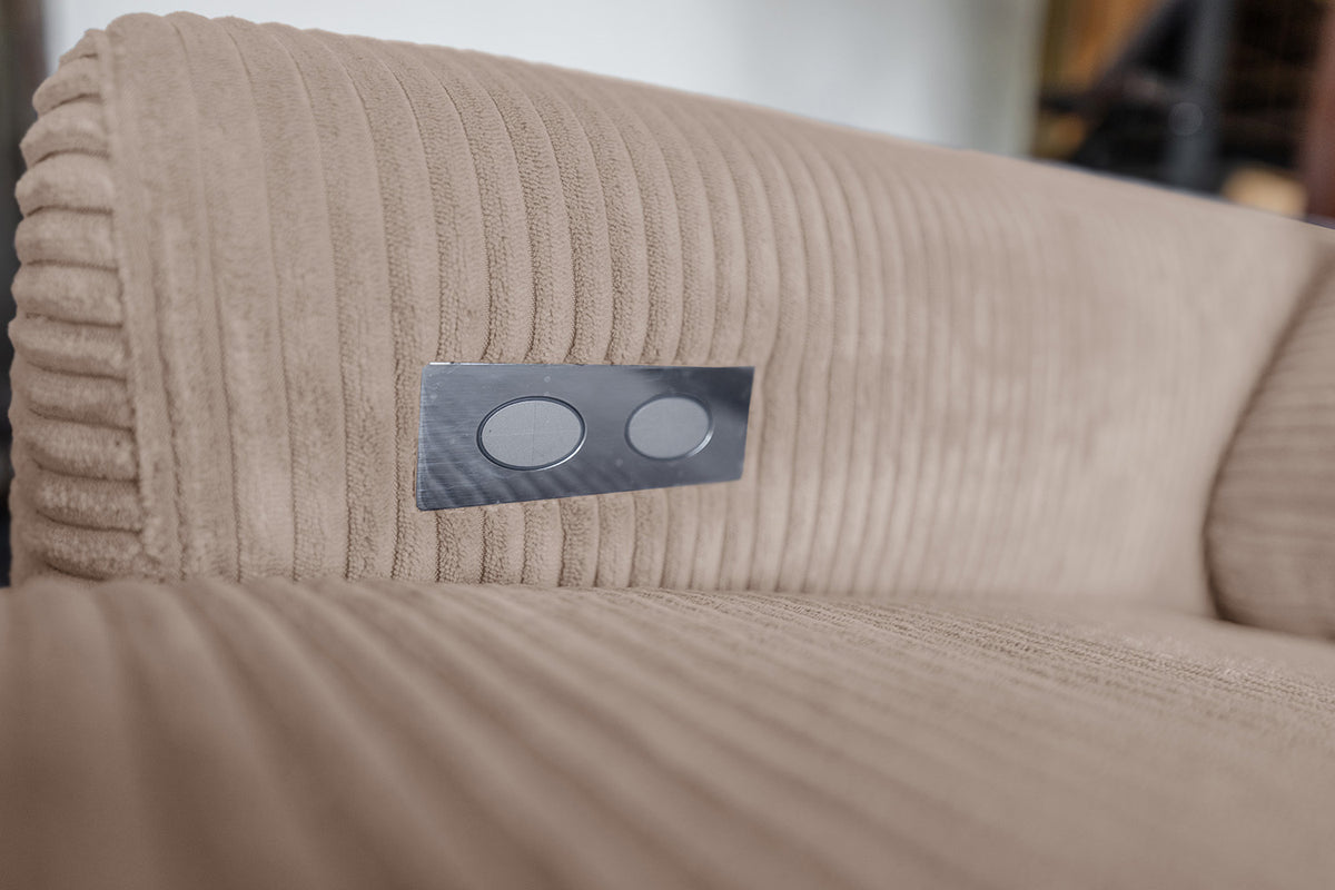 KAWOLA Sofa LAISKA Ecksofa Cord taupe