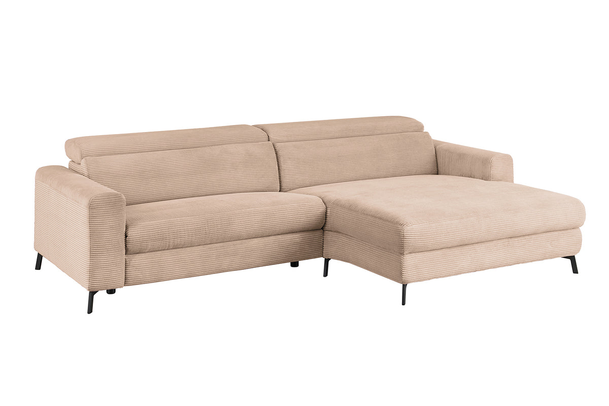 KAWOLA Sofa LAISKA Ecksofa Cord taupe