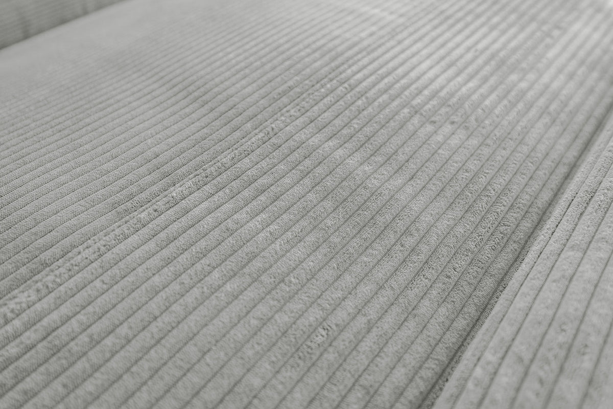 KAWOLA Sofa LAISKA Ecksofa Relaxfunktion teilmotorisch Cord hellgrau