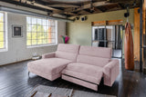 KAWOLA Sofa LAISKA Ecksofa Relaxfunktion teilmotorisch Cord rosa, Links