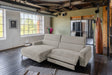 KAWOLA Sofa LAISKA Ecksofa Relaxfunktion teilmotorisch Cord steingrau, Links