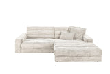 KAWOLA Sofa LANA Ecksofa Cord cremeweiß