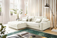KAWOLA Sofa LANA Ecksofa Cord cremeweiß, Links