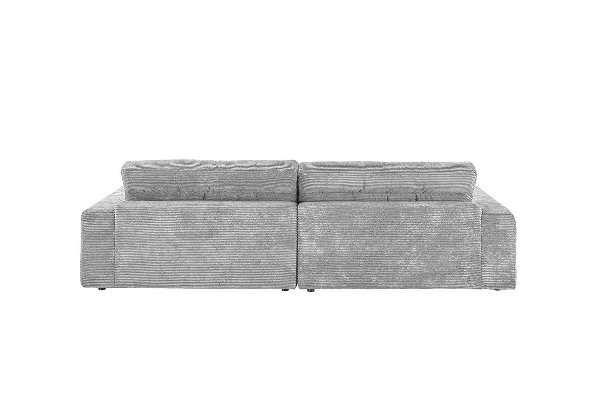 KAWOLA Sofa LANA Ecksofa Cord hellgrau