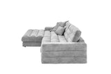 KAWOLA Sofa LANA Ecksofa Cord hellgrau