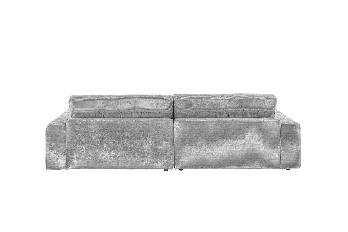 KAWOLA Sofa LANA Ecksofa Cord hellgrau