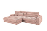 KAWOLA Sofa LANA Ecksofa Cord rosa
