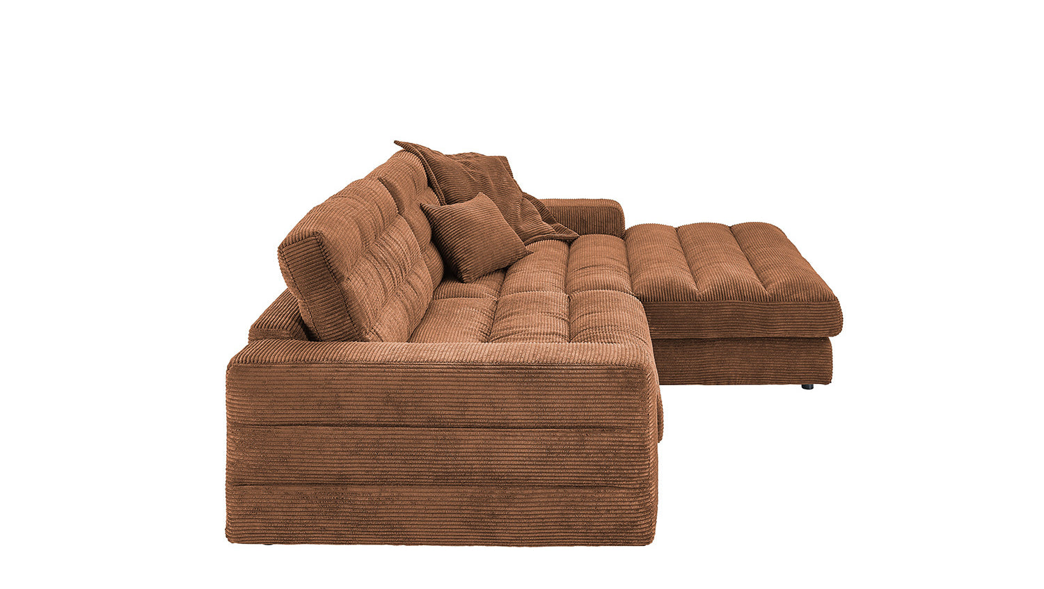KAWOLA Sofa LANA Ecksofa Cord rost