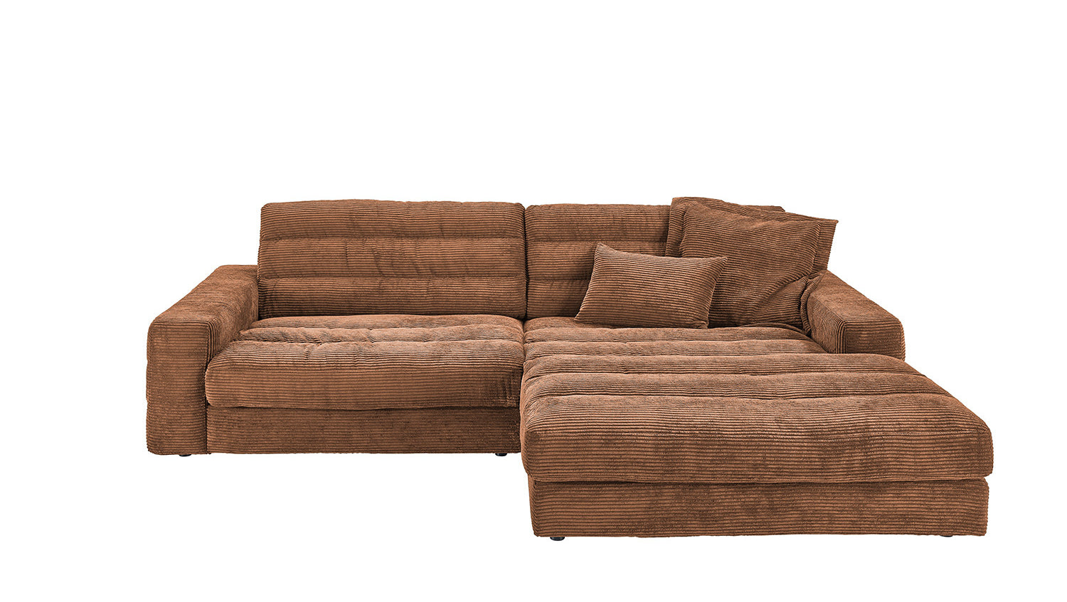 KAWOLA Sofa LANA Ecksofa Cord rost
