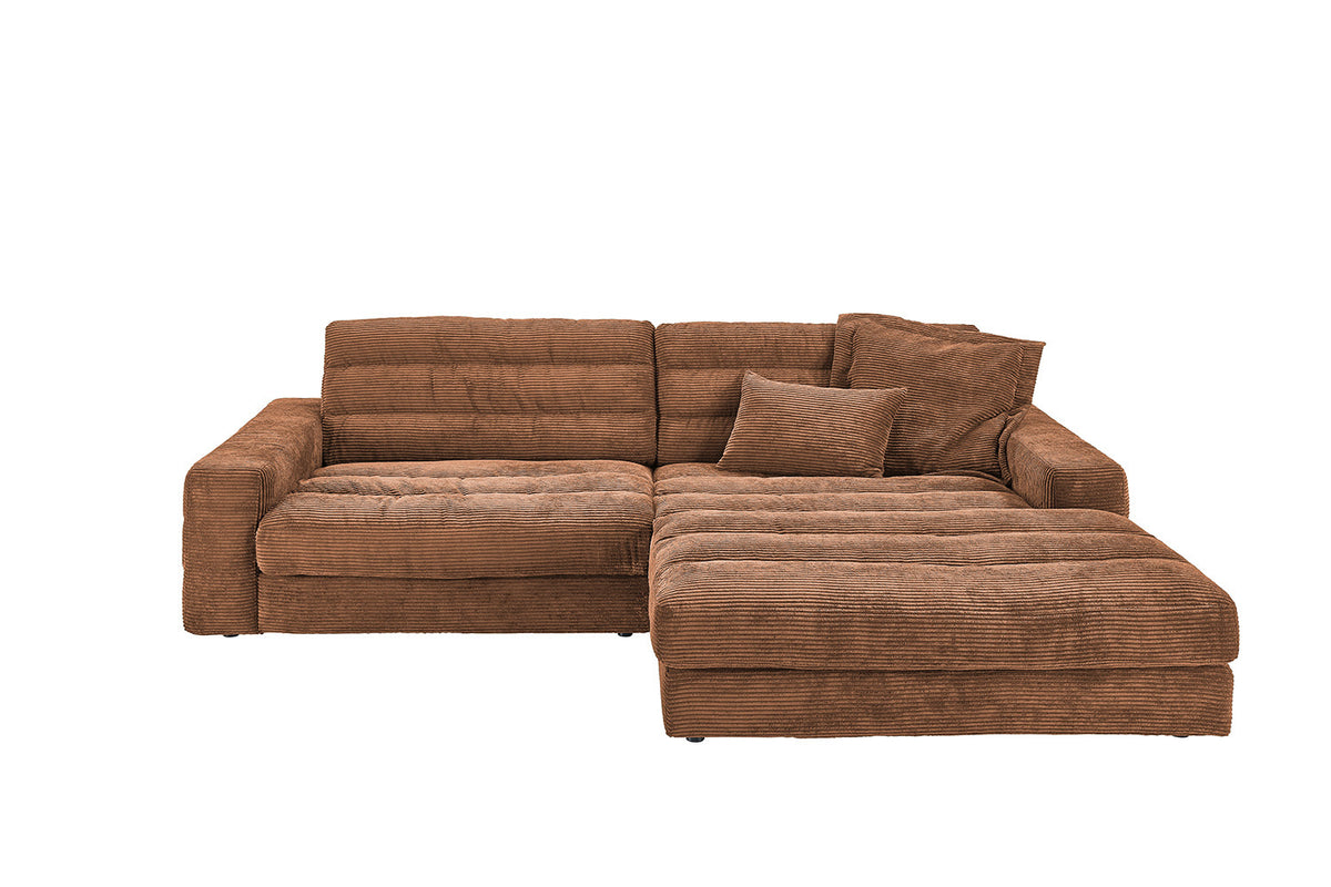 KAWOLA Sofa LANA Ecksofa Cord rost