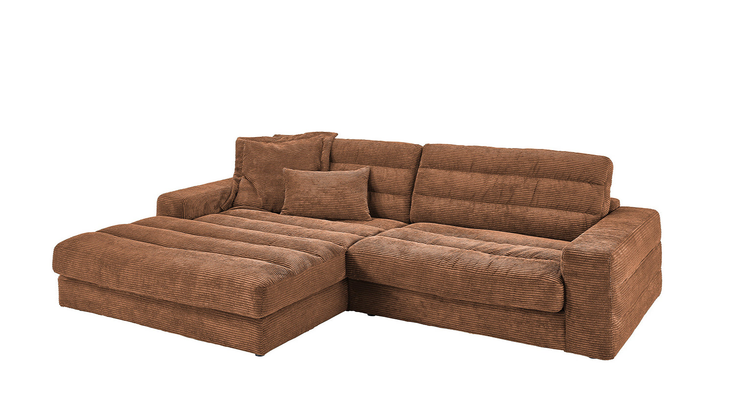 KAWOLA Sofa LANA Ecksofa Cord rost