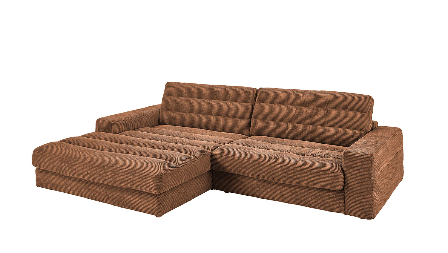 KAWOLA Sofa LANA Ecksofa Cord rost