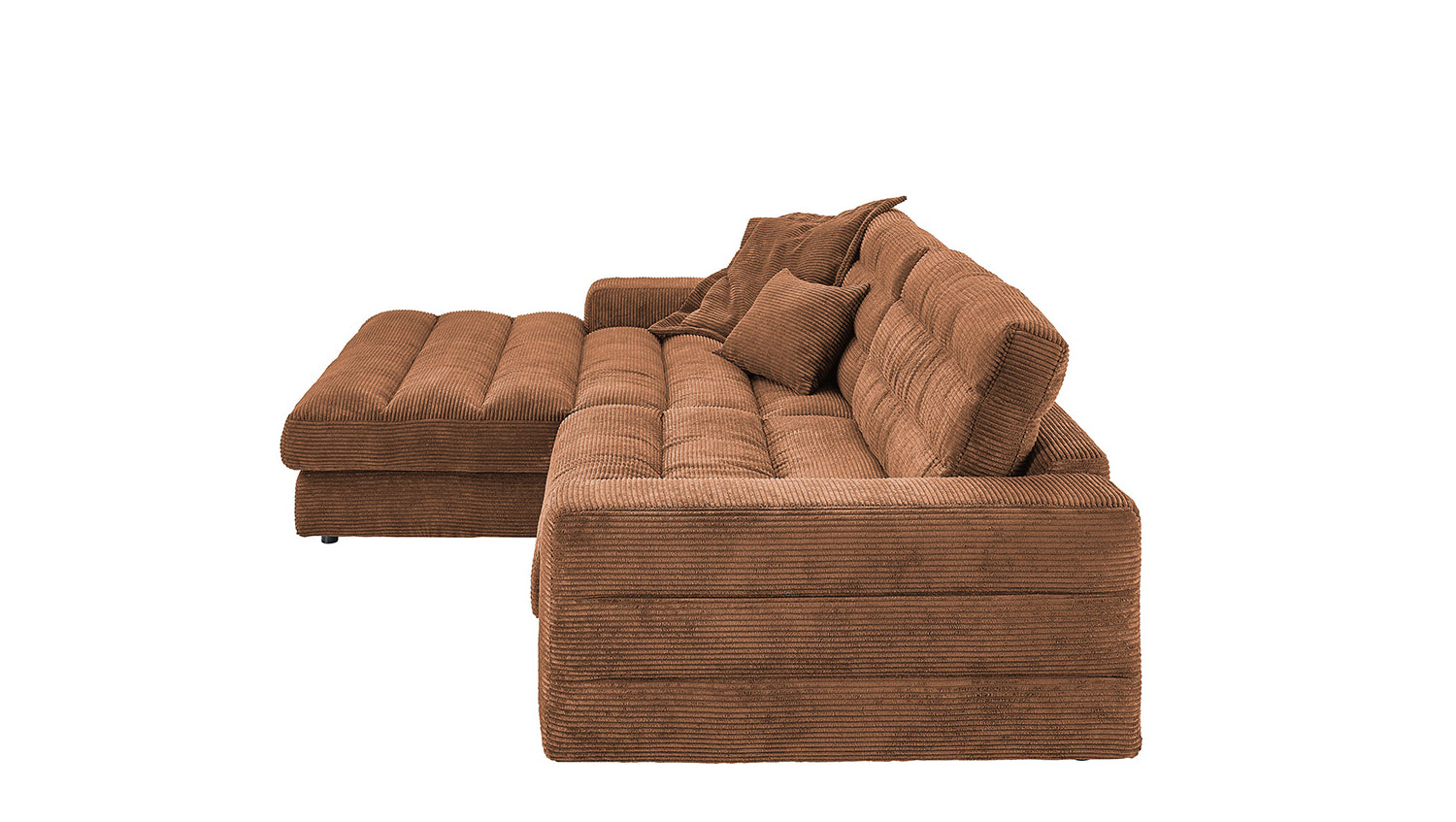 KAWOLA Sofa LANA Ecksofa Cord rost