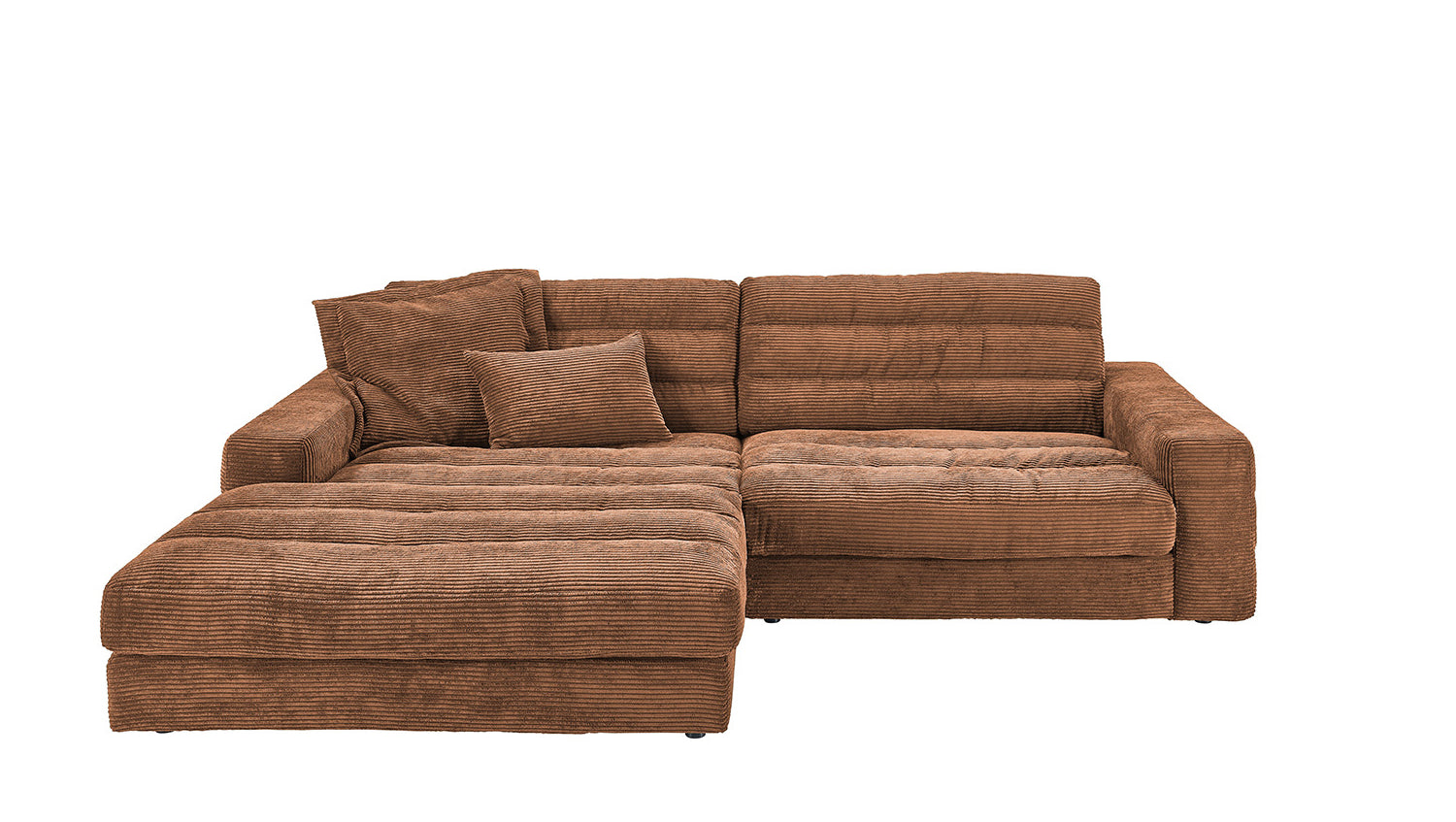 KAWOLA Sofa LANA Ecksofa Cord rost