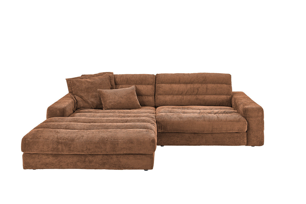 KAWOLA Sofa LANA Ecksofa Cord rost