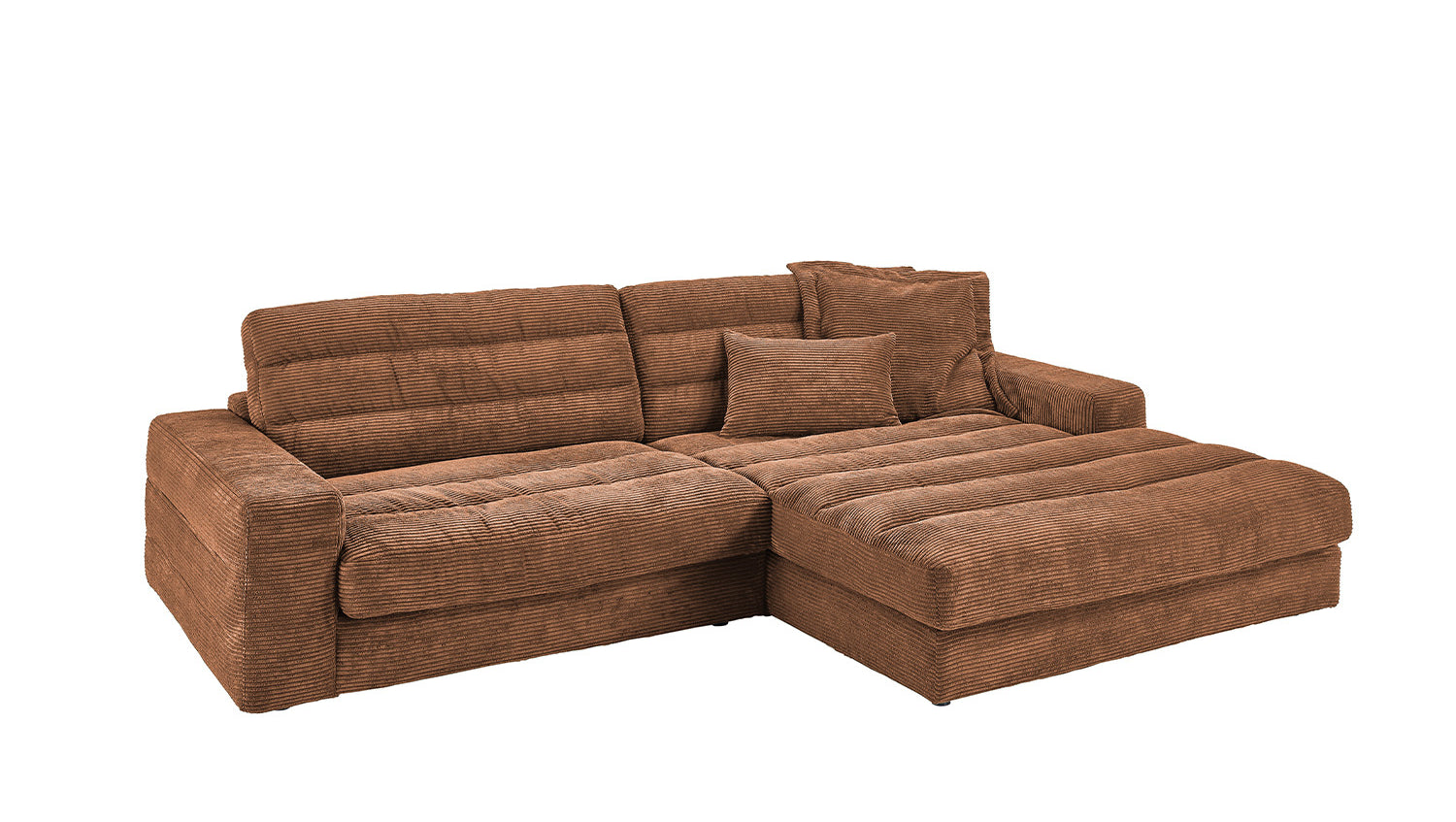 KAWOLA Sofa LANA Ecksofa Cord rost