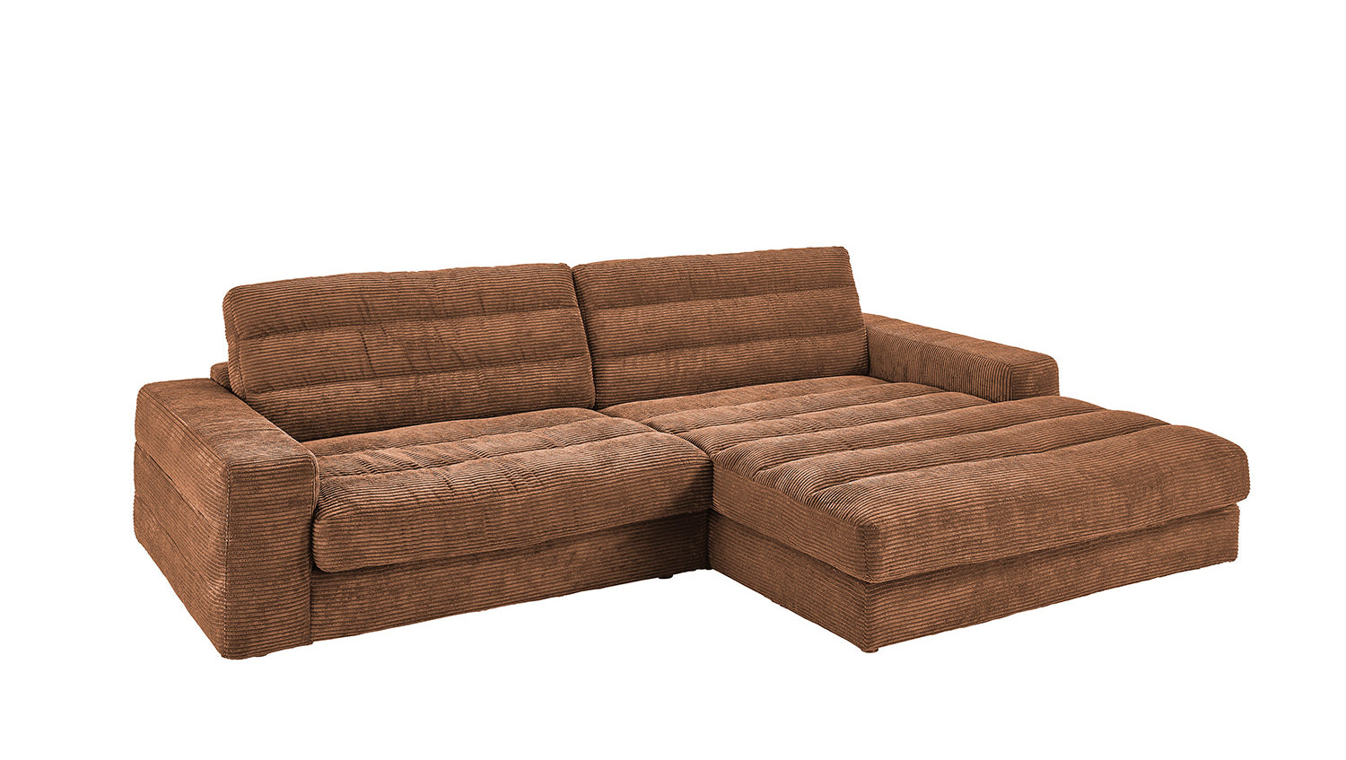 KAWOLA Sofa LANA Ecksofa Cord rost