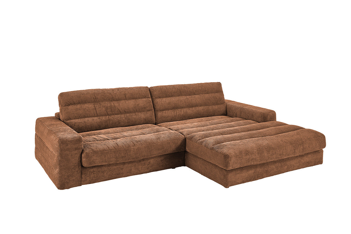 KAWOLA Sofa LANA Ecksofa Cord rost