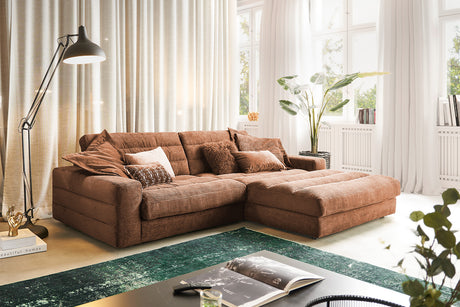 KAWOLA Sofa LANA Ecksofa Cord rost, Rechts