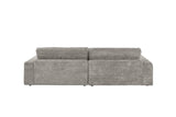 KAWOLA Sofa LANA Ecksofa Cord steingrau