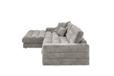 KAWOLA Sofa LANA Ecksofa Cord steingrau