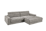 KAWOLA Sofa LANA Ecksofa Cord steingrau
