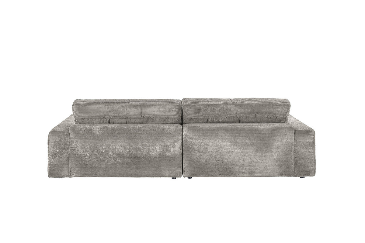 KAWOLA Sofa LANA Ecksofa Cord steingrau