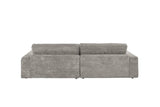KAWOLA Sofa LANA Ecksofa Cord steingrau