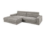 KAWOLA Sofa LANA Ecksofa Cord steingrau