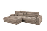 KAWOLA Sofa LANA Ecksofa Cord taupe