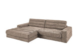 KAWOLA Sofa LANA Ecksofa Cord taupe
