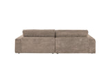 KAWOLA Sofa LANA Ecksofa Cord taupe