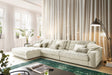 KAWOLA Sofa LANA XL Ecksofa Cord cremeweiß, Links