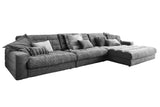 KAWOLA Sofa LANA XL Ecksofa Cord grau