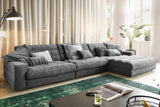 KAWOLA Sofa LANA XL Ecksofa Cord grau