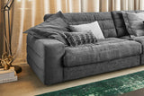 KAWOLA Sofa LANA XL Ecksofa Cord grau