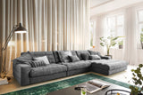 KAWOLA Sofa LANA XL Ecksofa Cord grau, Rechts