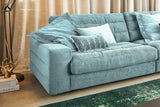 KAWOLA Sofa LANA XL Ecksofa Cord hellblau