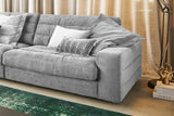 KAWOLA Sofa LANA XL Ecksofa Cord hellgrau