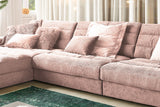 KAWOLA Sofa LANA XL Ecksofa Cord rosa