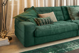 KAWOLA Sofa LANA XL Ecksofa Cord smaragd