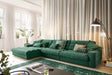 KAWOLA Sofa LANA XL Ecksofa Cord smaragd, Links