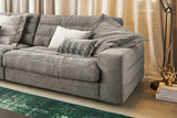 KAWOLA Sofa LANA XL Ecksofa Cord steingrau