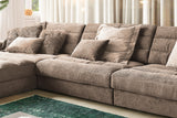 KAWOLA Sofa LANA XL Ecksofa Cord taupe