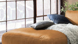 KAWOLA Sofa LOLA Ecksofa Stoff cognac mit motorischer Relaxfunktion