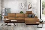KAWOLA Sofa LOLA Ecksofa Stoff cognac mit motorischer Relaxfunktion, 304 x 178, Rechts