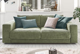 KAWOLA Sofa MADELINE 2-Sitzer Cord olivgrün